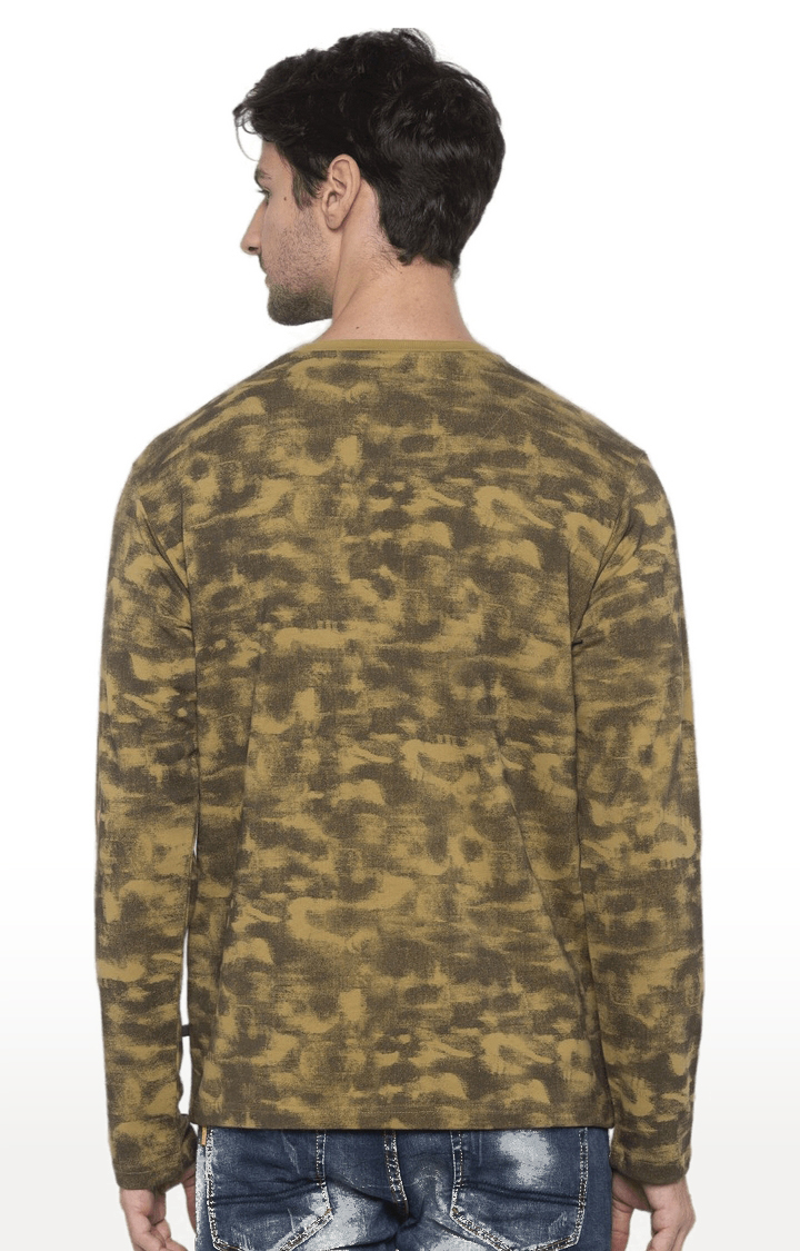 Men's Brown Cotton Printed Sweatshirts