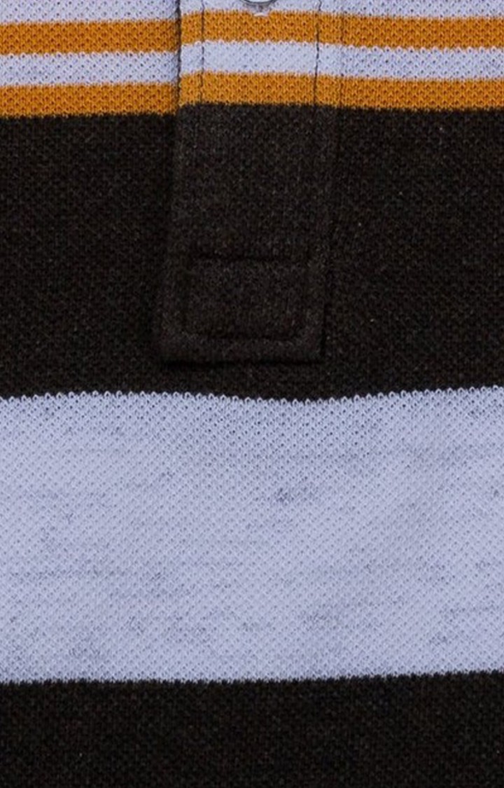 Boy's Multi Cotton Striped Polos