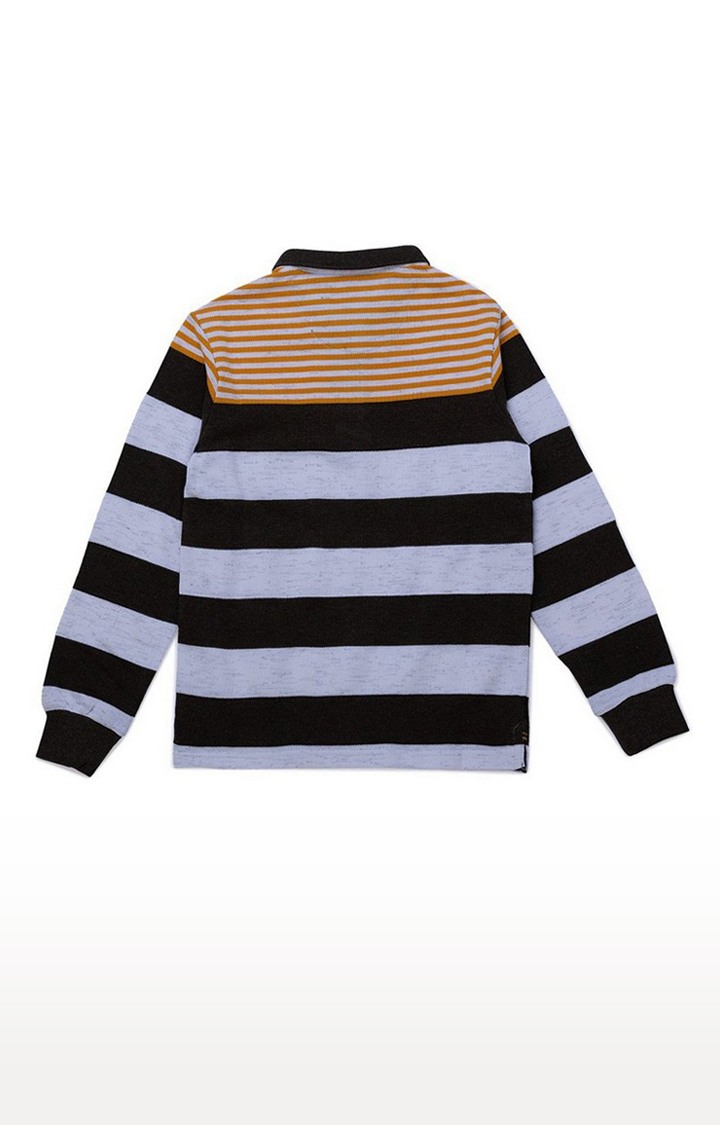 Boy's Multi Cotton Striped Polos