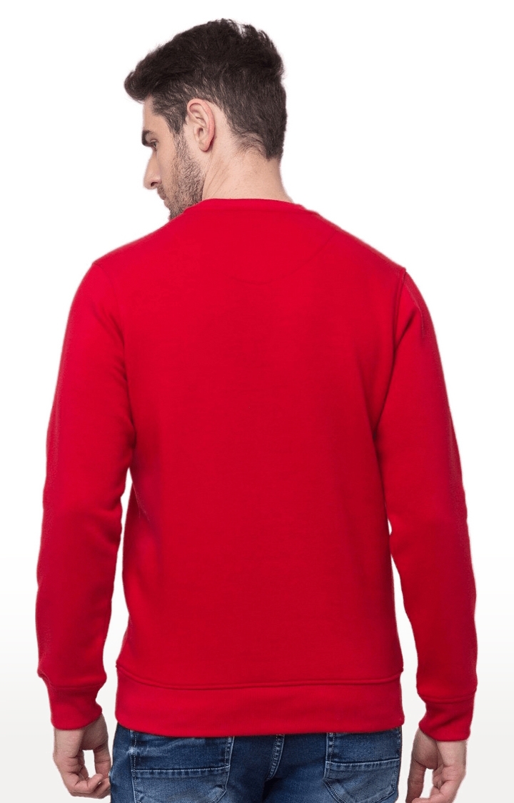 Status Quo | Men's Red Polycotton Printed Sweatshirts 2