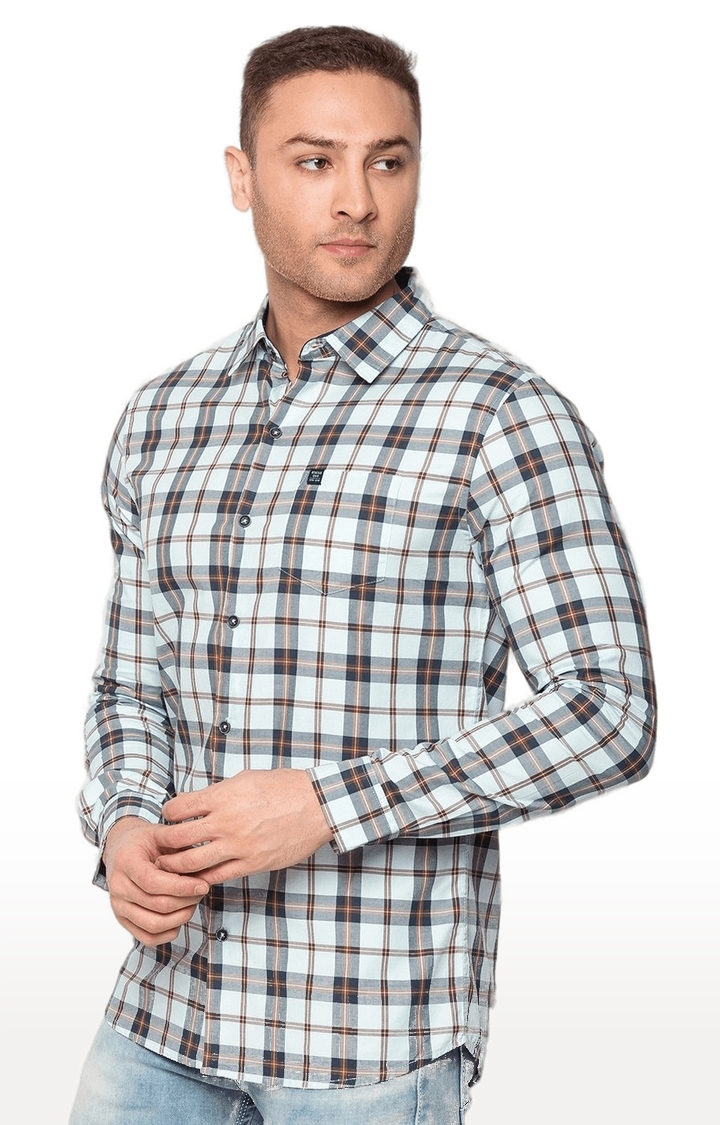 Status Quo | Men's Green Cotton Checked Casual Shirts 1