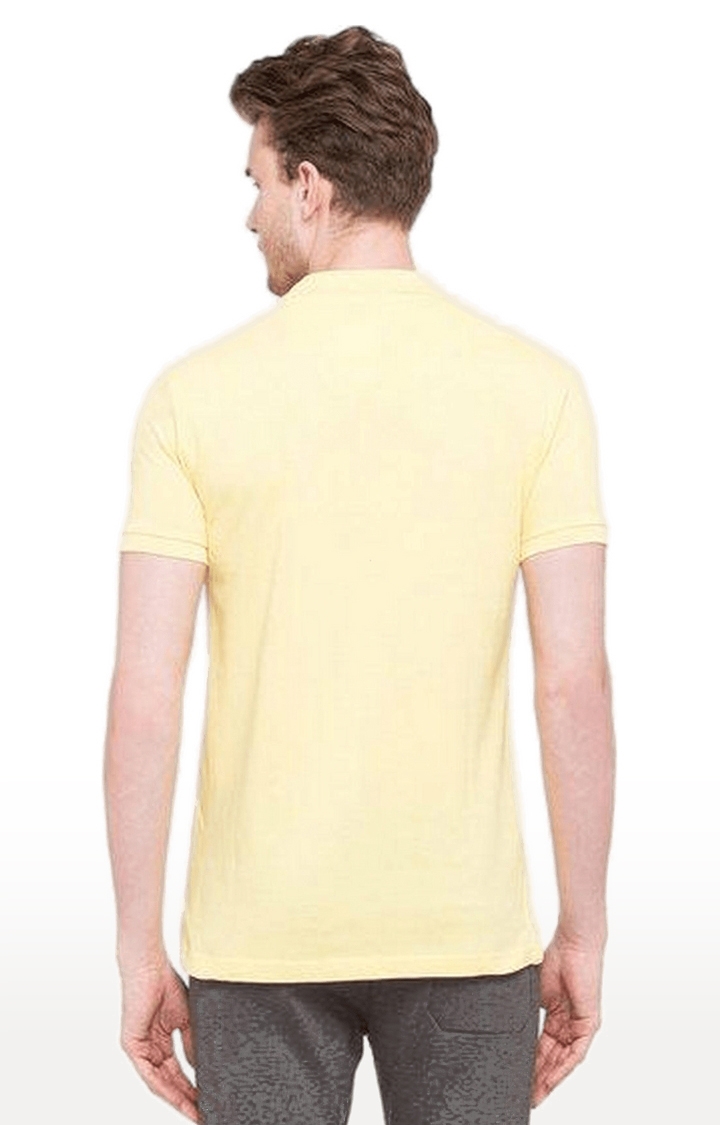 Status Quo | Men's Yellow Polycotton Solid Polos 2