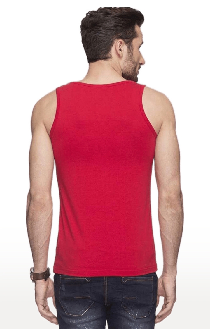 Red Cotton Printed Activewear T-Shirts
