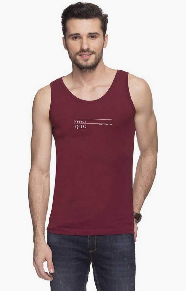 Red Polycotton Printed Activewear T-Shirts