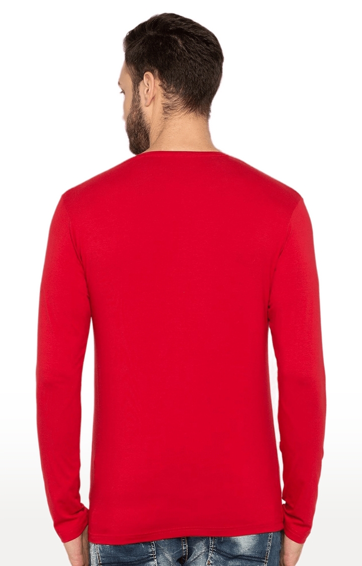 Status Quo | Men's Red Polycotton Solid Regular T-Shirt 2