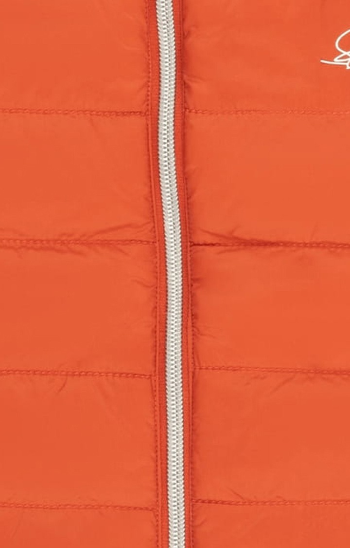 Status Quo | Boy's Orange Nylon Solid Gilet 4