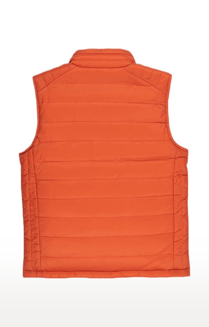 Status Quo | Boy's Orange Nylon Solid Gilet 1