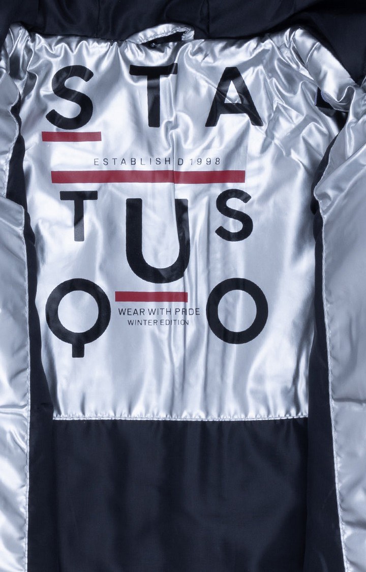 Boy's Silver Polyester Solid Bomber Jackets