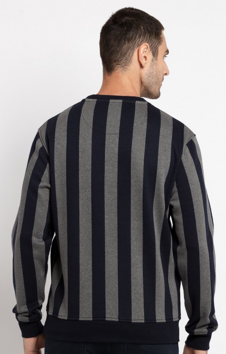 Status Quo | Men's Grey Cotton Printed Sweatshirts 3