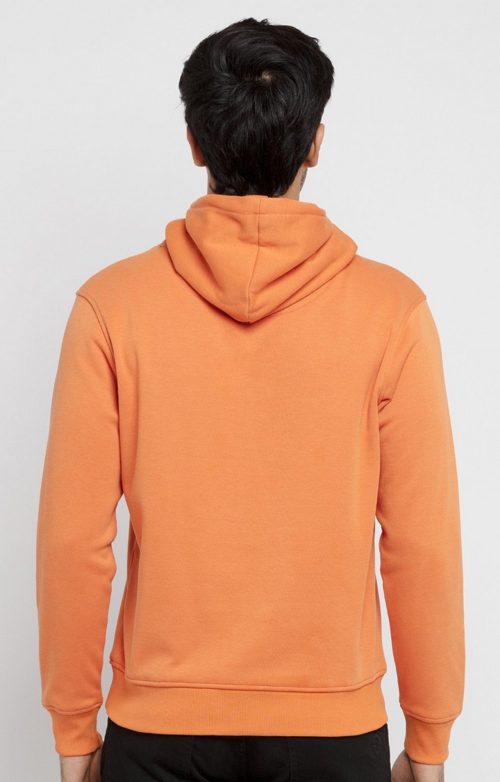 Status Quo | Men's Orange Cotton Printed Sweatshirts 3