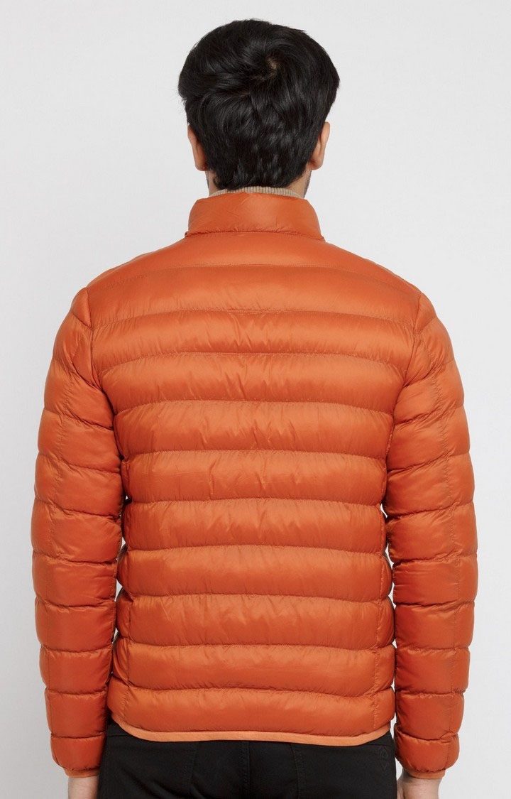 Status Quo | Men's Orange Polycotton Quilted Bomber Jackets 2