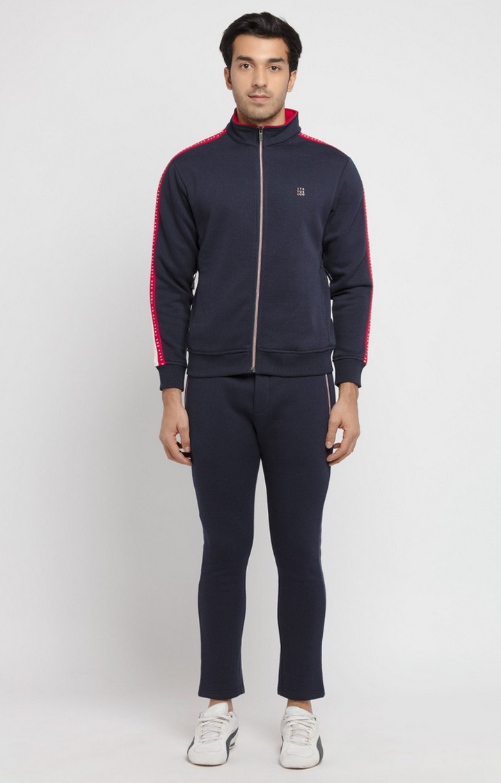 Blue Polycotton Printed Tracksuits