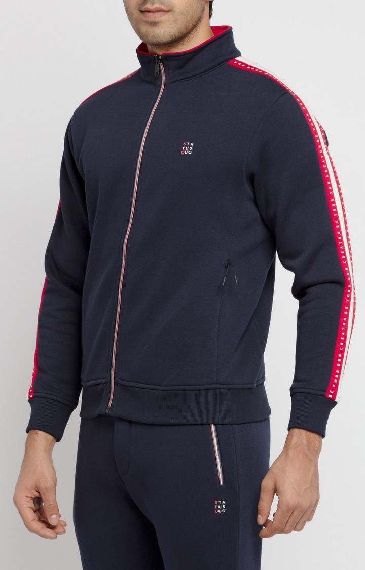 Blue Polycotton Printed Tracksuits