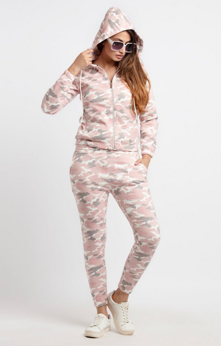 Women's Camo Hooded Tracksuit