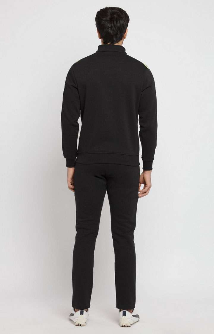 Black Polycotton Printed Tracksuits