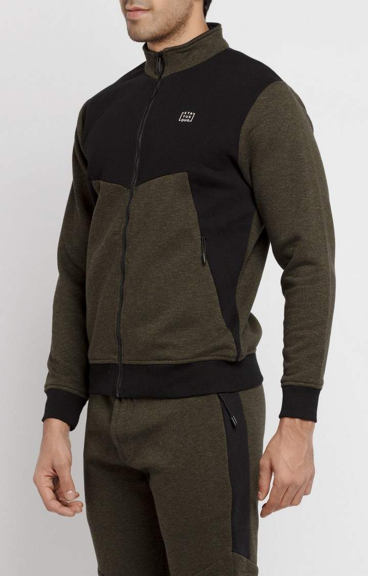 Black Polycotton Colourblock Tracksuits