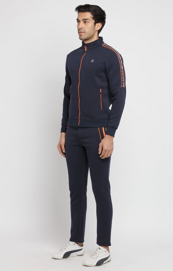 Blue Polycotton Printed Tracksuits