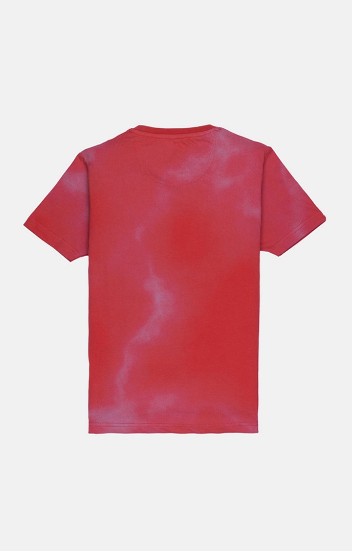 Status Quo | Boys Red Cotton Typographic Printed Regular T-Shirt 1