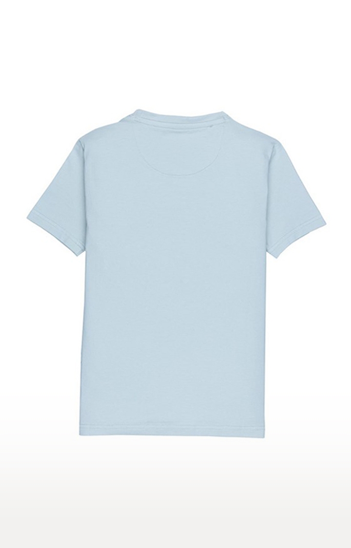 Status Quo | Boys Blue Cotton Typographic Printed Regular T-Shirt 1