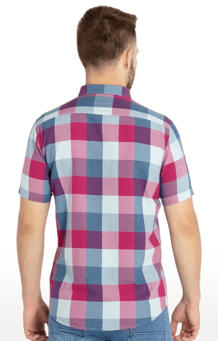 Status Quo | Men's Red Cotton Checked Casual Shirts 2
