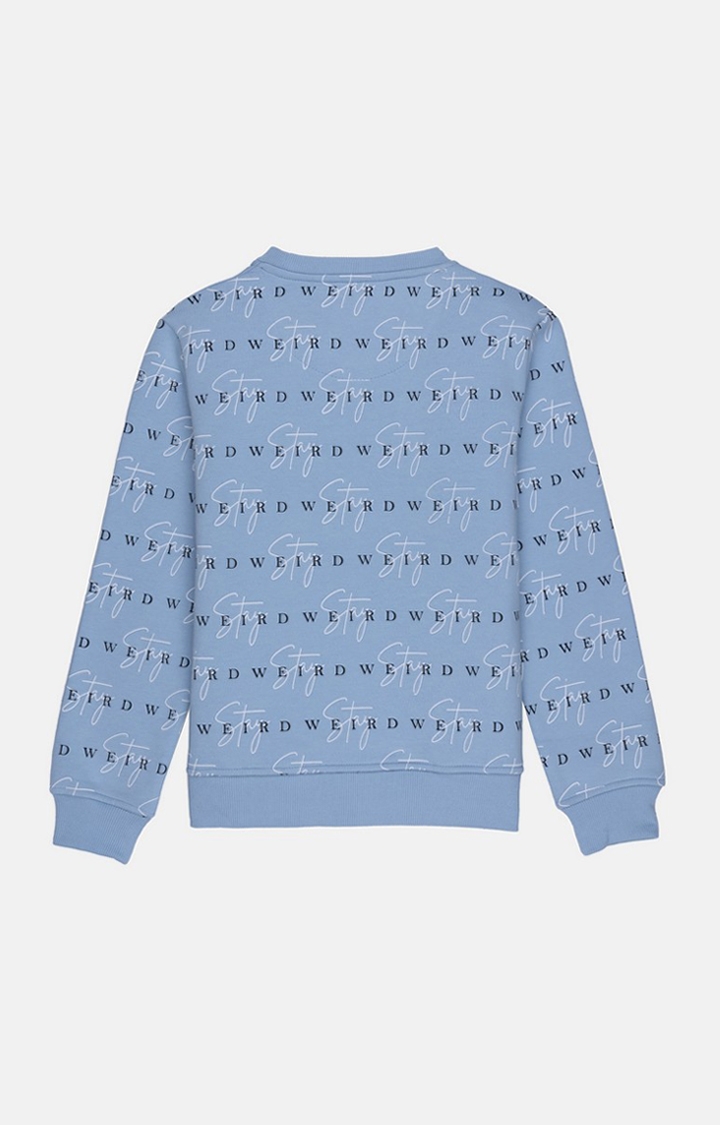 Status Quo | Boy's Blue Cotton Printed Sweatshirts 1