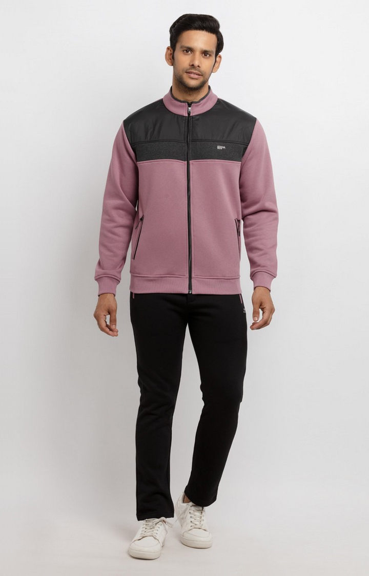 Status Quo | Pink Polyester Colourblock Tracksuits 0