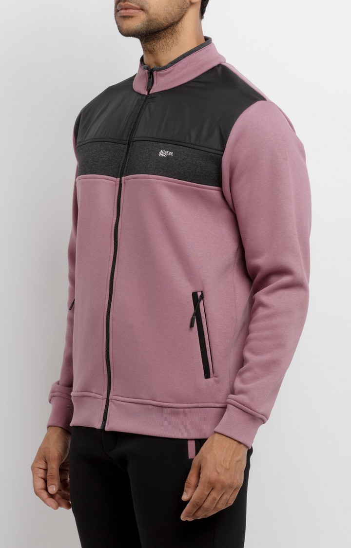 Status Quo | Pink Polyester Colourblock Tracksuits 4