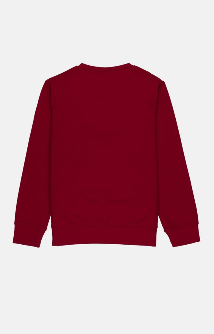 Status Quo | Boy's Red Viscose Solid Sweatshirts 1