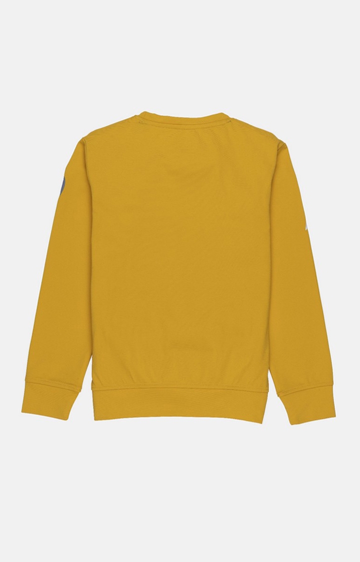 Status Quo | Boy's Yellow Viscose Solid Sweatshirts 1