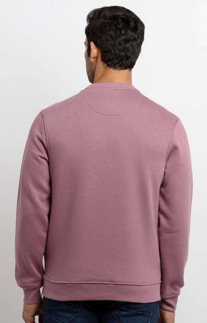 Status Quo | Men's Purple Polycotton Solid Sweatshirts 3