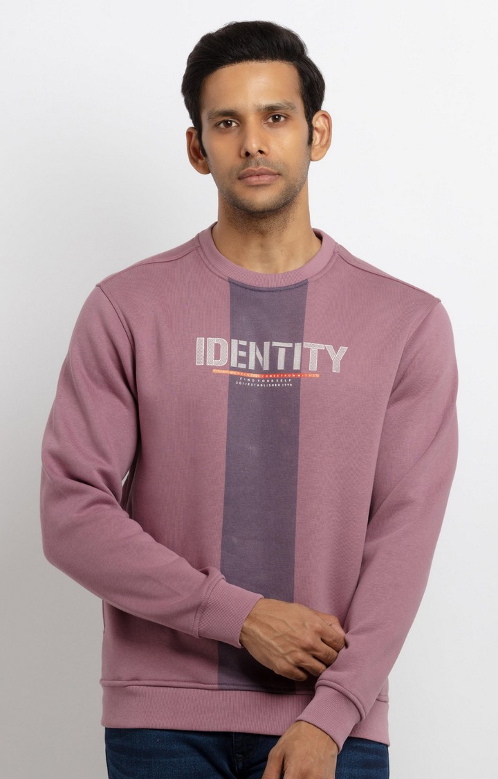 Status Quo | Men's Purple Polycotton Solid Sweatshirts 0