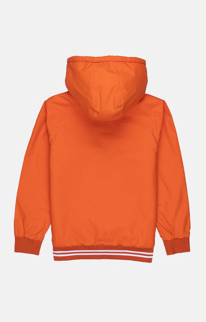 Status Quo | Boy's Orange Polyester Colourblock Bomber Jackets 1