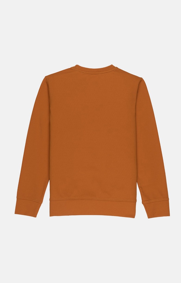 Status Quo | Boy's Orange Nylon Solid Sweatshirts 1