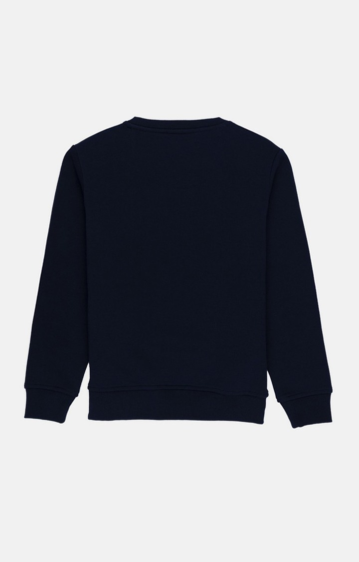 Boy's Blue Cotton Printed Sweatshirts