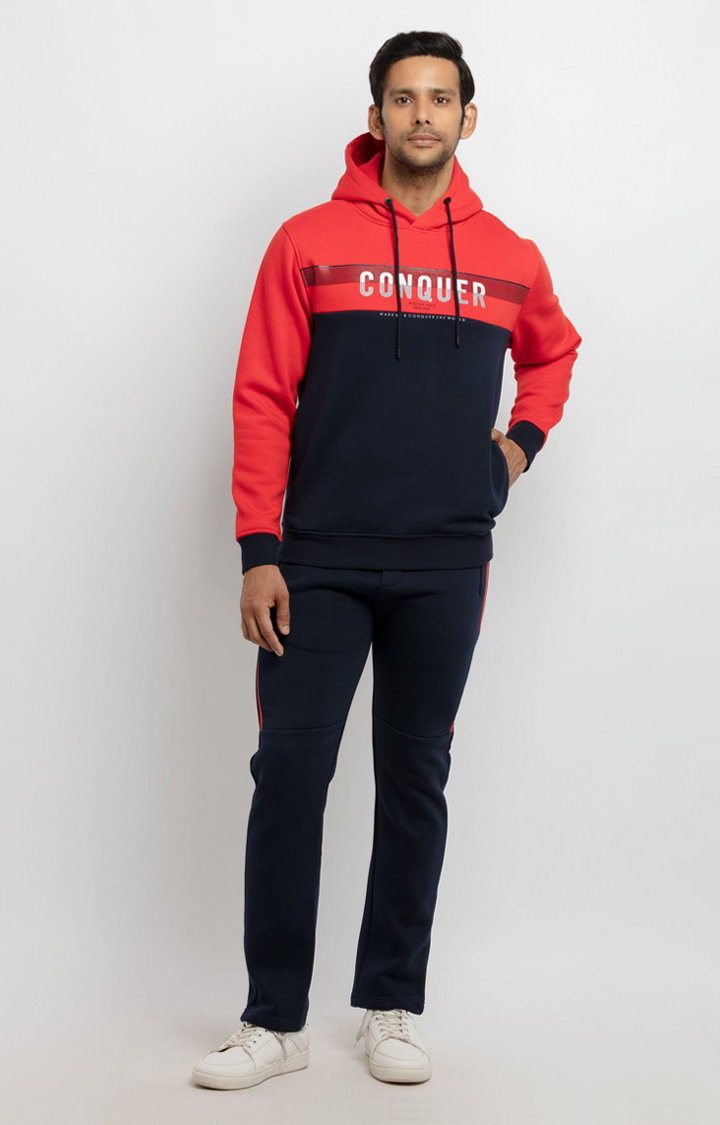 Blue Polyester Colourblock Tracksuits