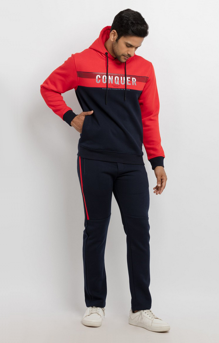 Blue Polyester Colourblock Tracksuits
