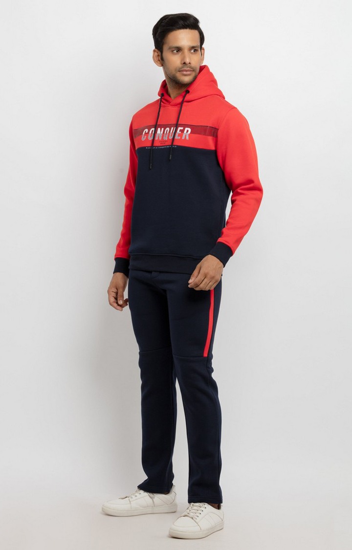 Blue Polyester Colourblock Tracksuits
