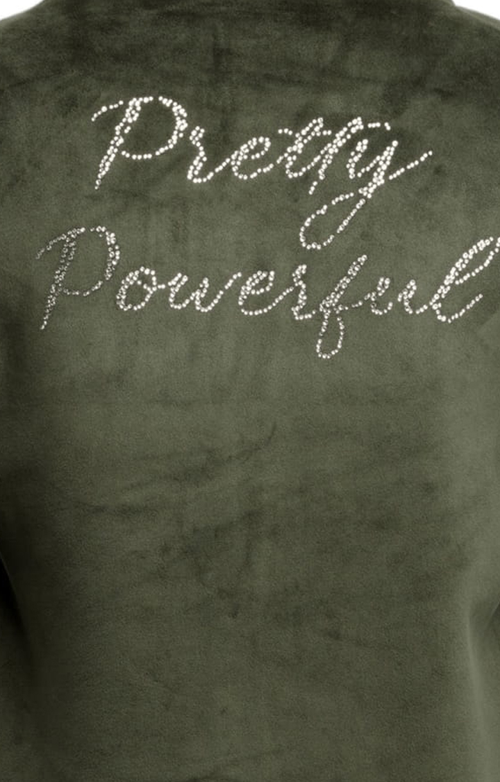Green Polycotton Solid Tracksuits