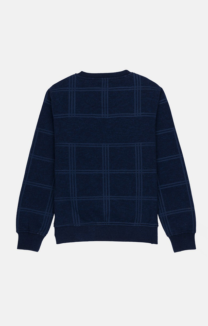Boy's Blue Cotton Printed Sweatshirts