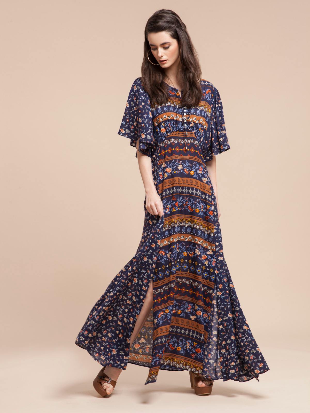 Aztec print deals maxi dress