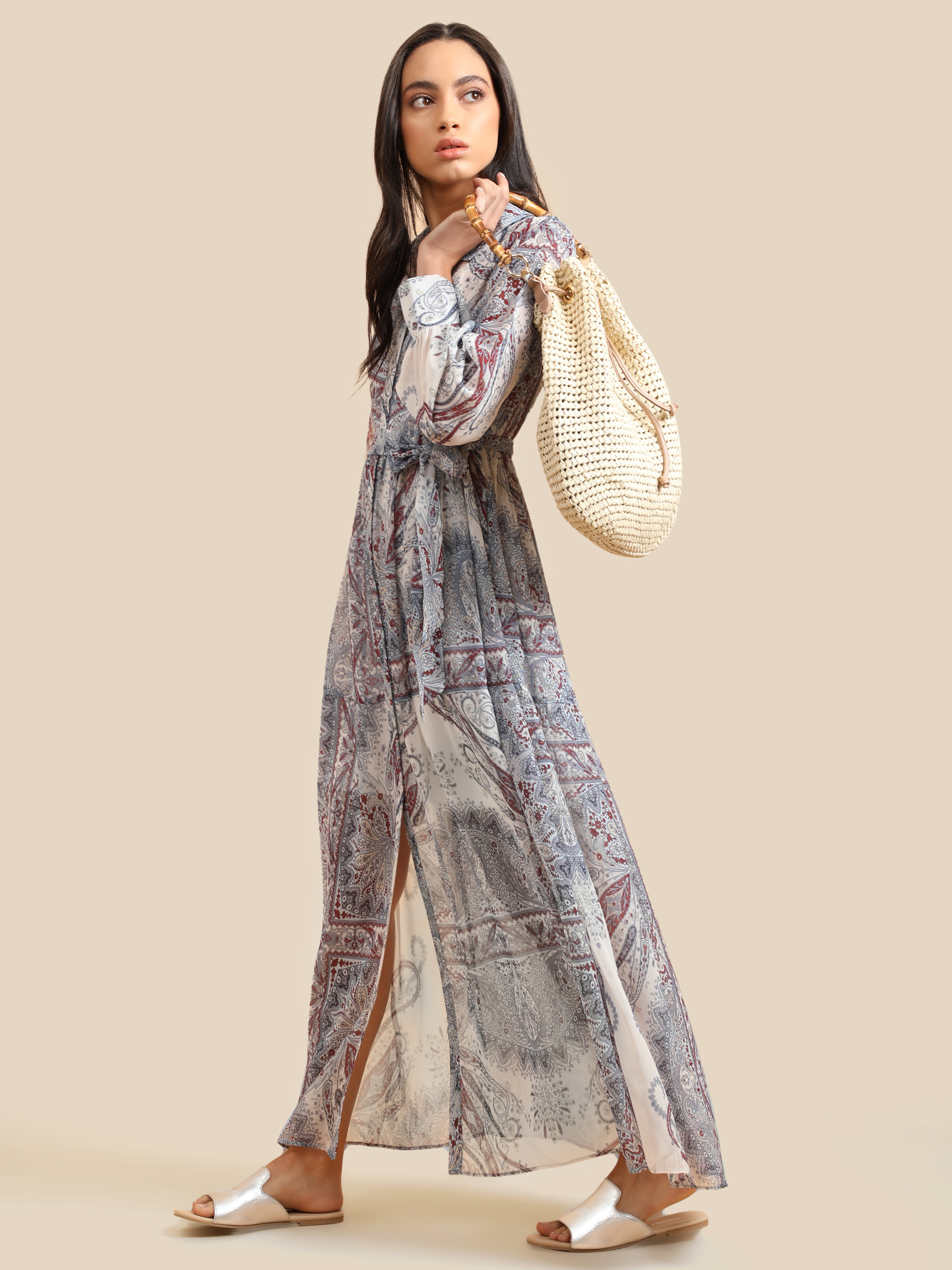 Paisley print sales maxi dress