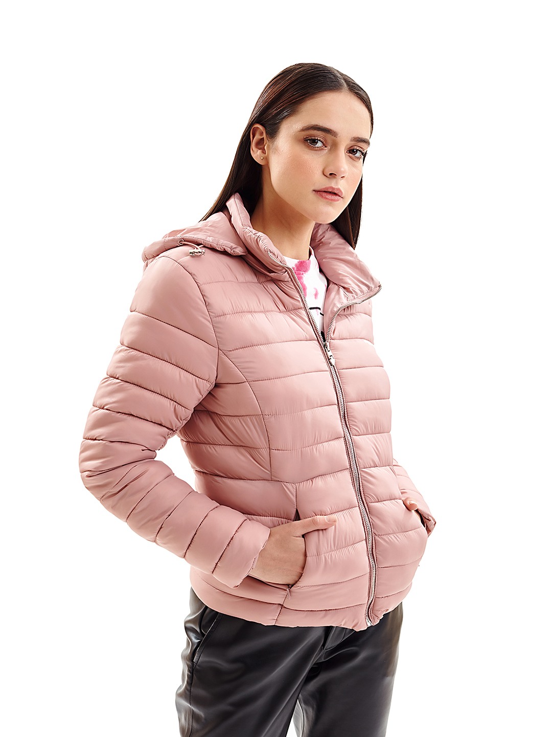 Pastel Pink Puffer Jacket