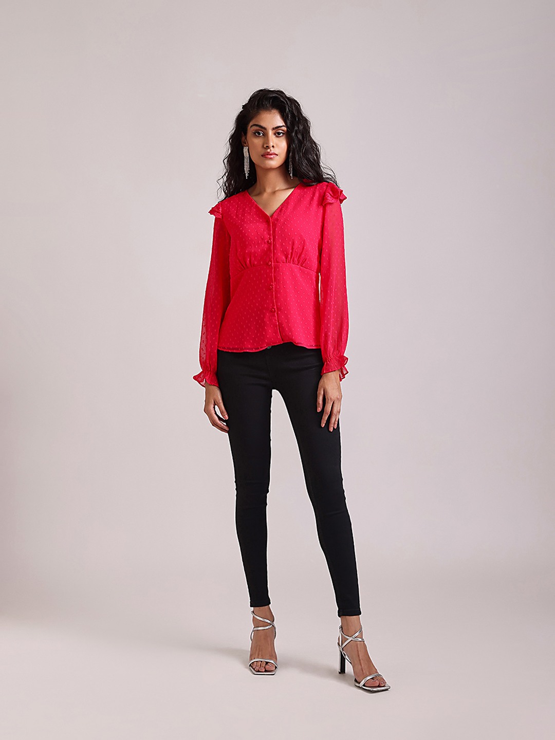 Pink Mess Ruffle Top
