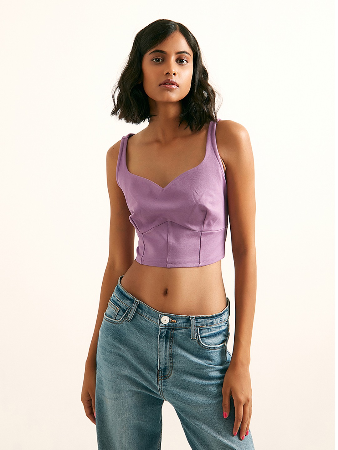 Purple bustier top outlet