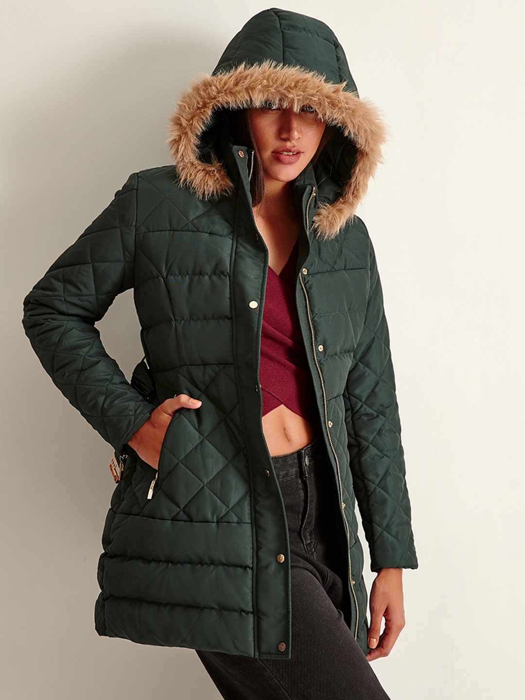 Long hot sale snow coat