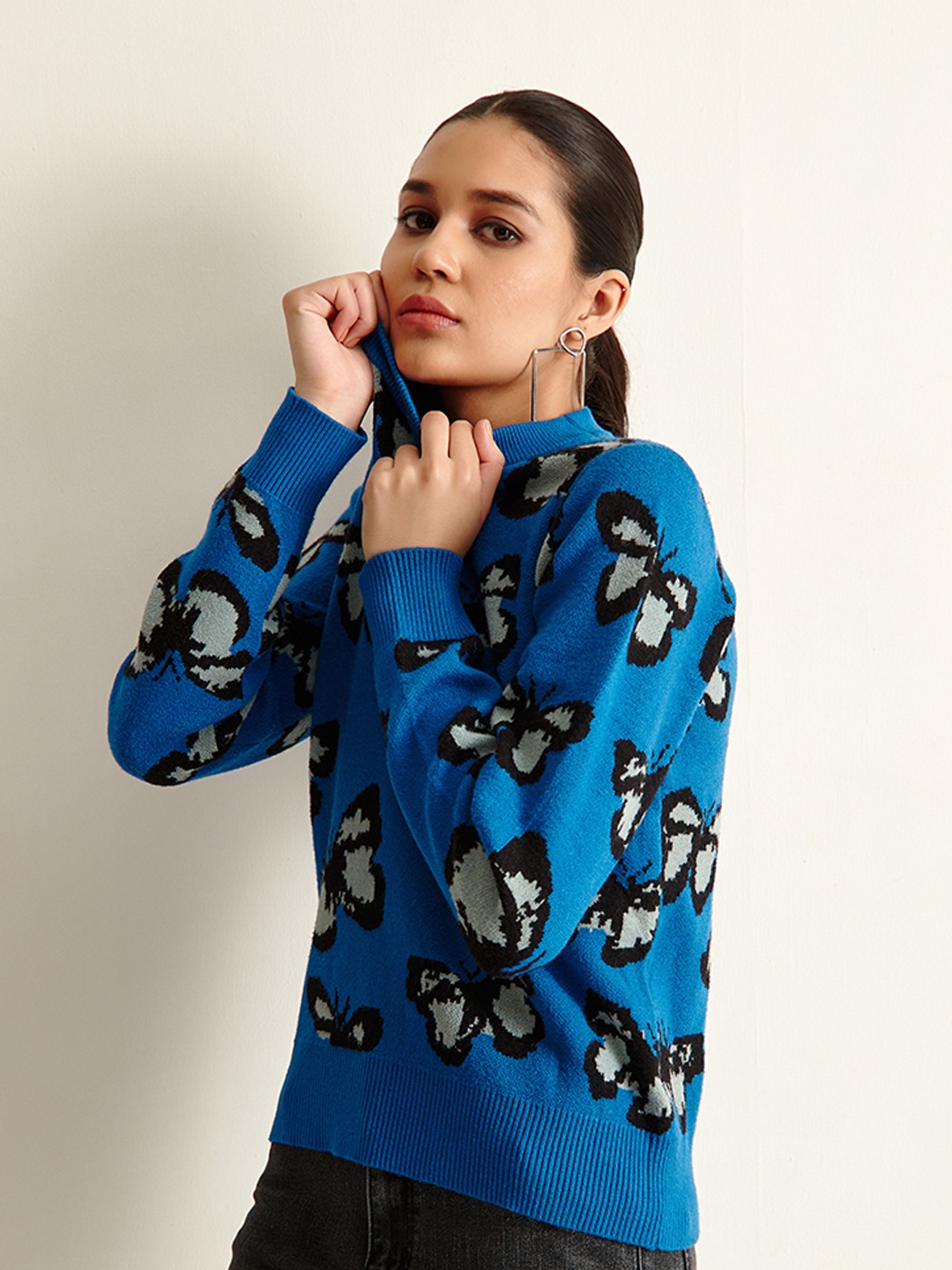 Blue Butterfly Sweater