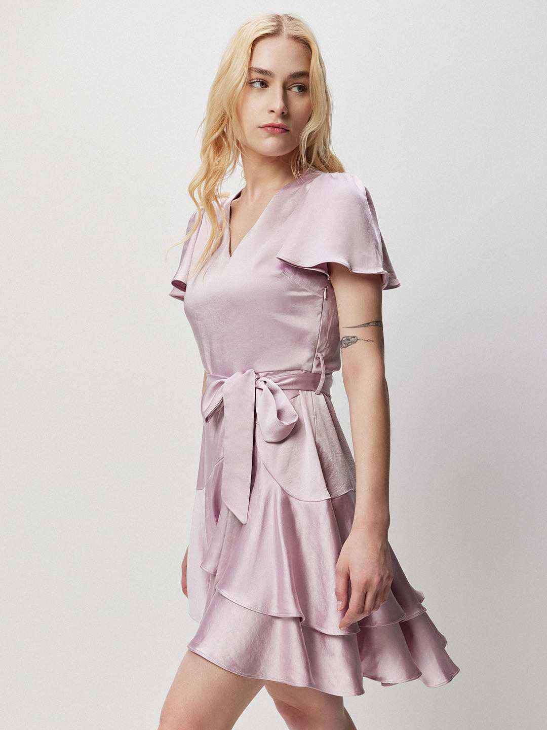 Lilac Skater Dress Buy Twenty Dresses Lilac Half Sleeves Skater Dress For  Women's