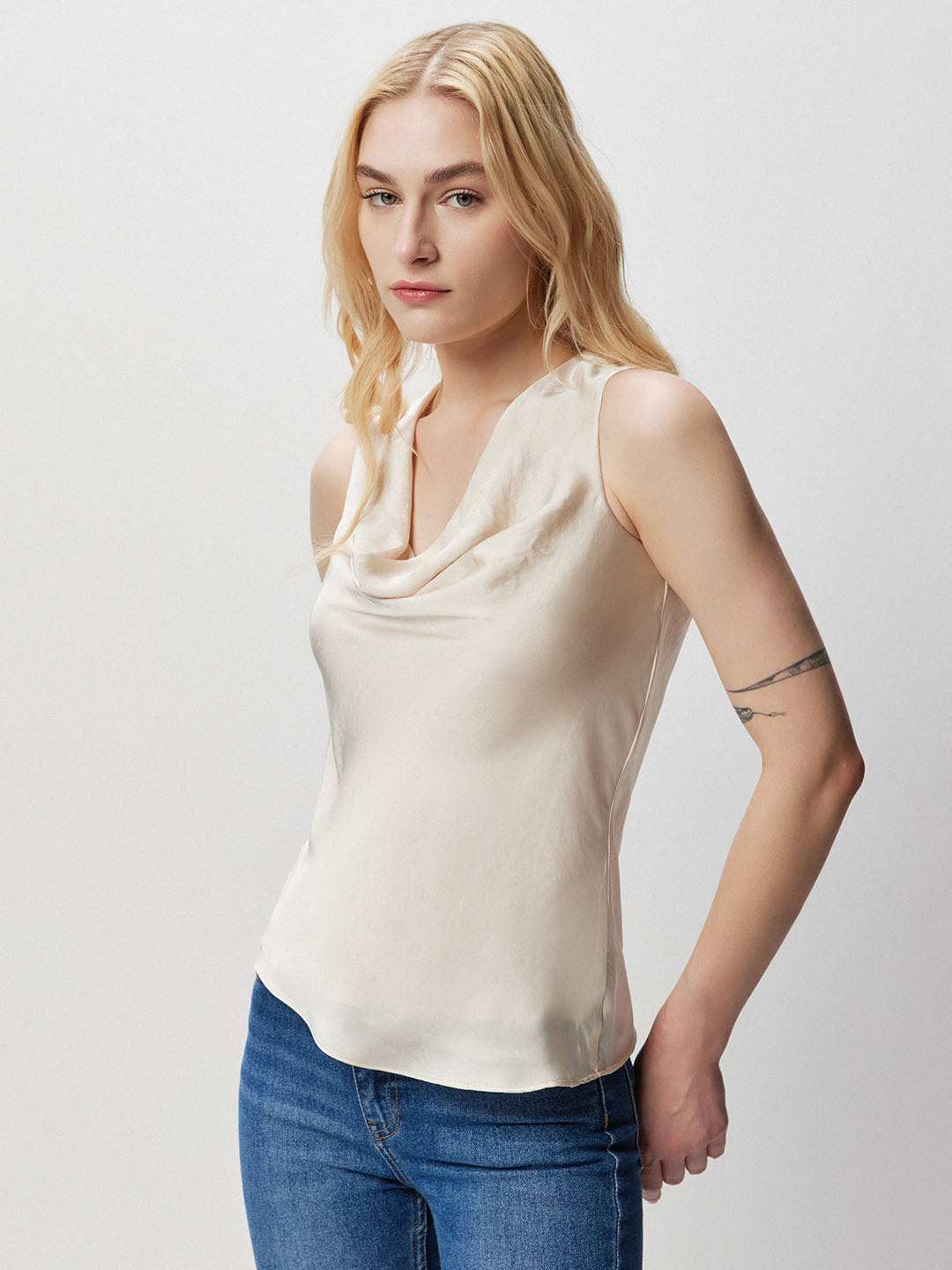 Satin shell top cheap