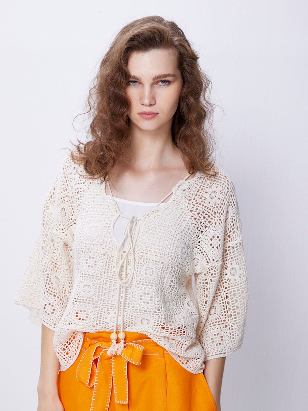 Off white sales crochet top