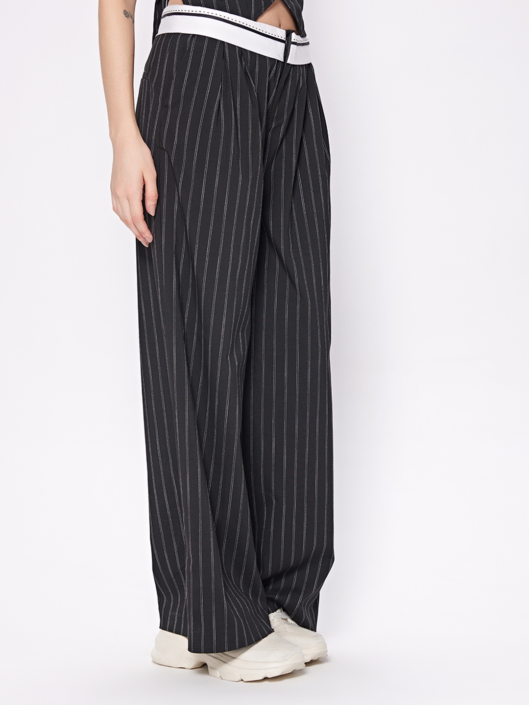 Black stripe tailored trouser